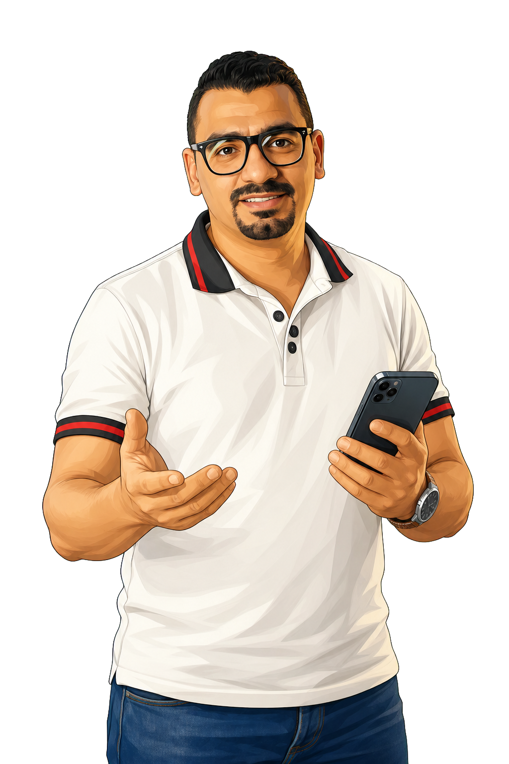 م. أحمد فتحي يرحّب برسالتك وهو يحمل هاتفًا